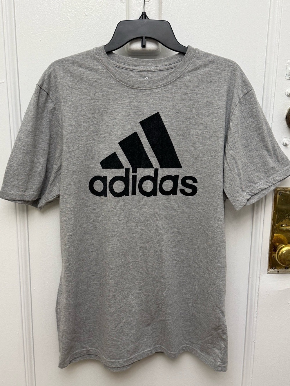 adidas Men's Gray & Black Logo Tee Shirt Size XL